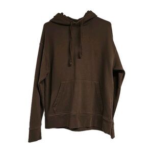 Banana Republic Organic Cotton Pullover Sweatshirt Hoodie Terry Brown Men’s Sz M